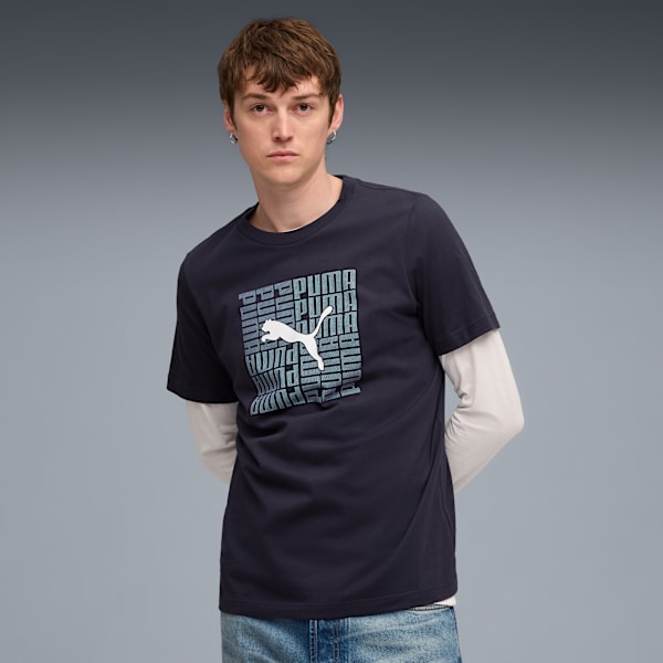 Graphic Box Tee US Men, New Navy, extralarge