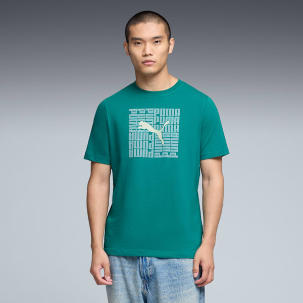Graphic Box Tee US Men, Wild Green, extralarge