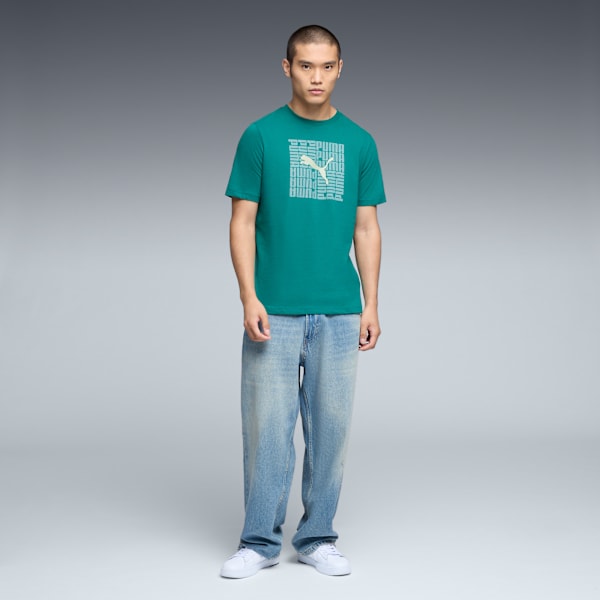 Graphic Box Tee US Men, Wild Green, extralarge