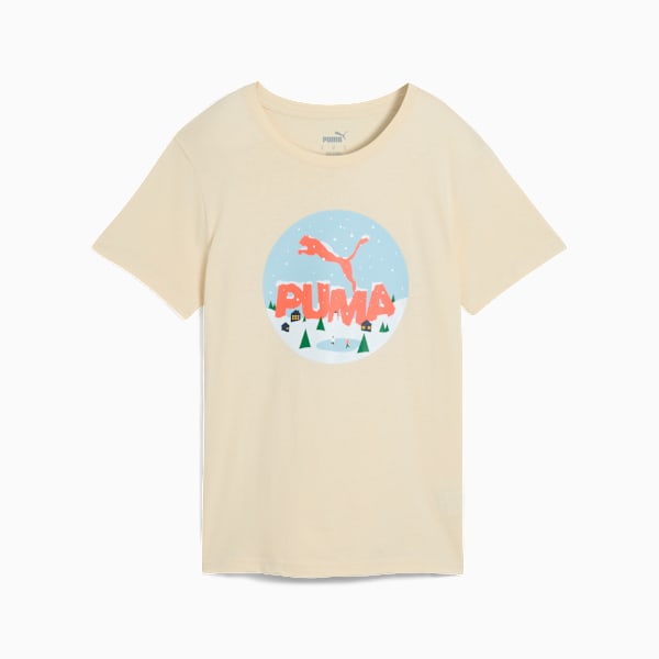 Holiday Snow Globe Women's Tee, Alpine Snow, extralarge