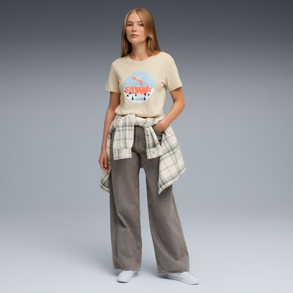 Playera Holiday para mujer, Alpine Snow, extralarge