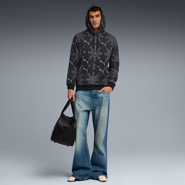 PUMA Essentials Logo Lab Men's Holiday Hoodie, PUMA Black, extralarge