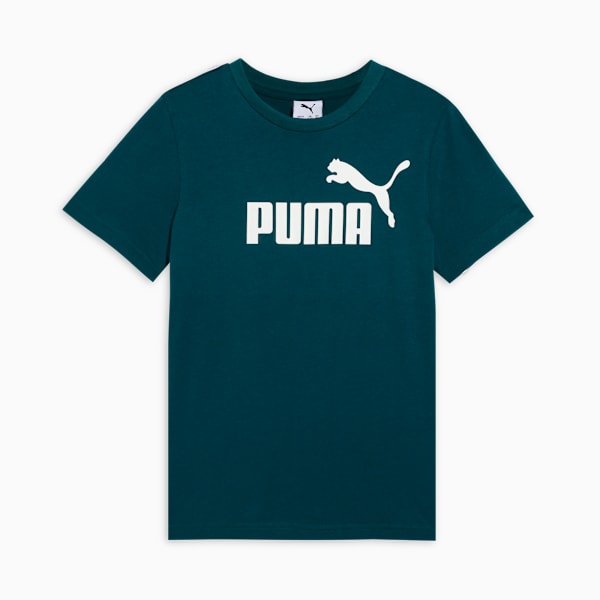 Essentials No.1 Logo Boys' Cotton T-shirt, Cold Green, extralarge-IND