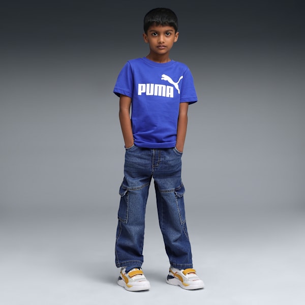 Essentials No.1 Logo Boys' Cotton T-shirt, Royal Sapphire, extralarge-IND