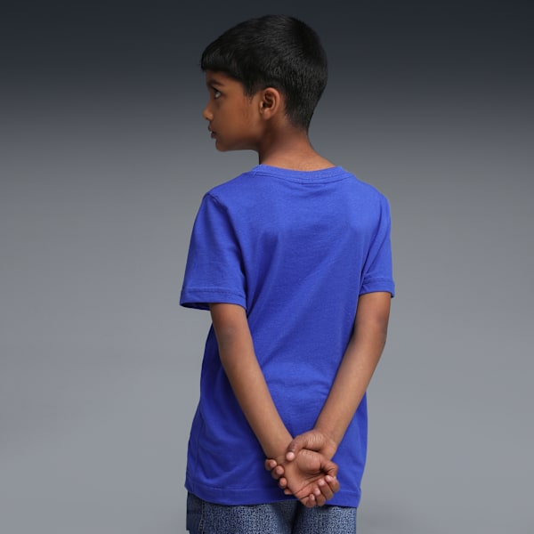 Essentials No.1 Logo Boys' Cotton T-shirt, Royal Sapphire, extralarge-IND