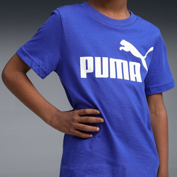 Essentials No.1 Logo Boys' Cotton T-shirt, Royal Sapphire, extralarge-IND