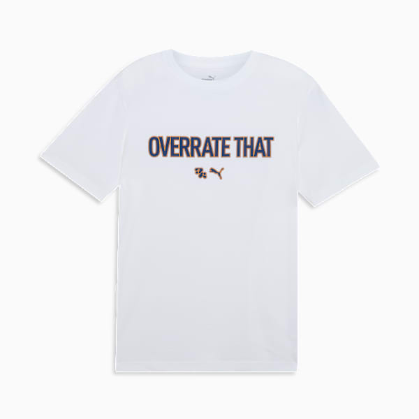 Tyrese Haliburton Overrate That Men's Tee, PUMA White, extralarge