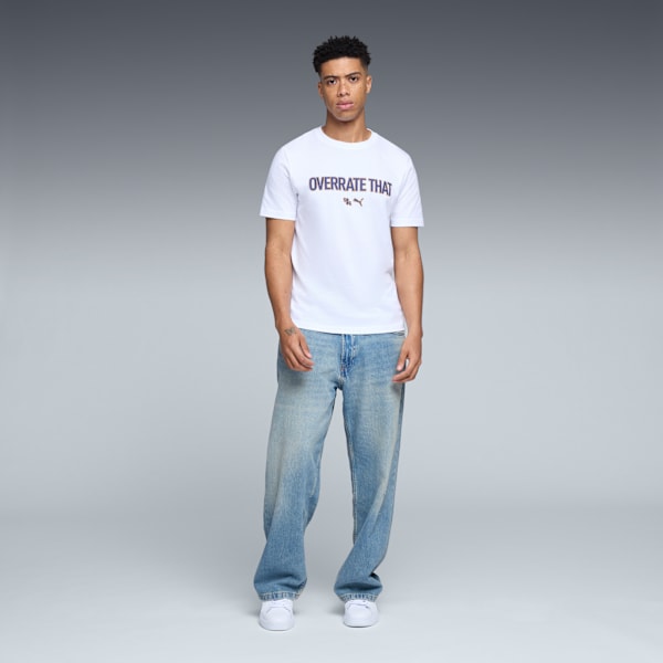Tyrese Haliburton Overrate That Men's Tee, PUMA White, extralarge