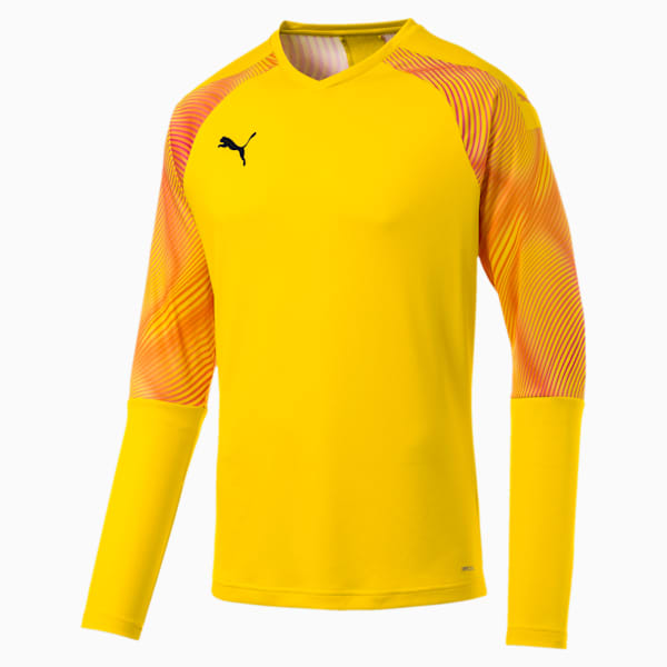 CUP Long Sleeve Men's Goalkeeper Jersey, Cyber Yellow-Puma Black, extralarge-IND