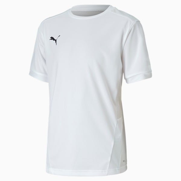 Camiseta de fútbol teamGOAL para niño, Puma White-Puma White