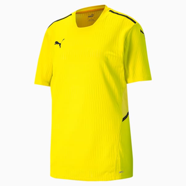 teamCUP Men's Football Relaxed Jersey, Cyber Yellow, extralarge-IND