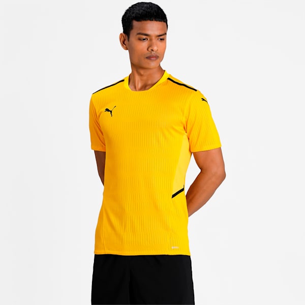 teamCUP Men's Football Relaxed Jersey, Cyber Yellow, extralarge-IND