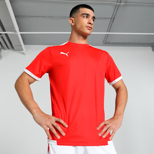teamLIGA Men's Soccer Jersey, Puma Red-Puma White, extralarge