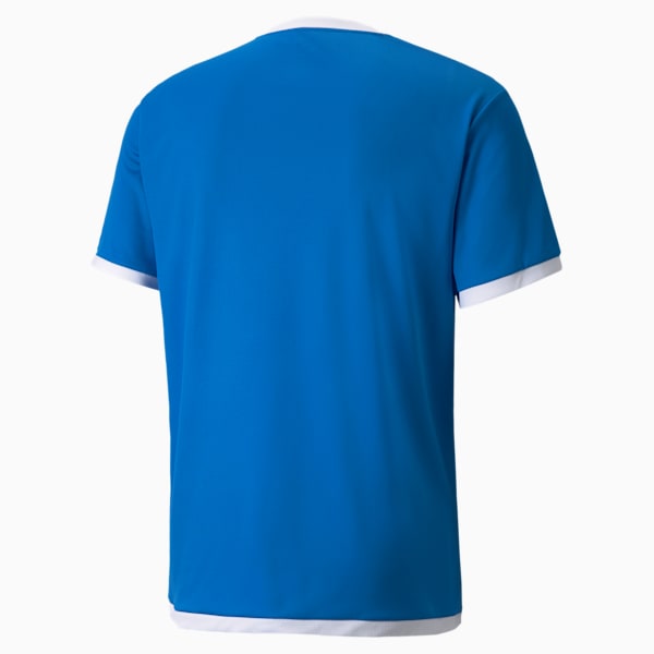 teamLIGA Men's Soccer Jersey, Electric Blue Lemonade-Puma White, extralarge