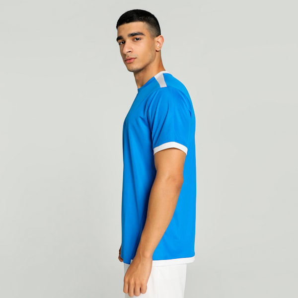 teamLIGA Men's Regular Fit Jersey, Electric Blue Lemonade-Puma White, extralarge-IND