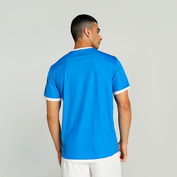 teamLIGA Men's Regular Fit Jersey, Electric Blue Lemonade-Puma White, extralarge-IND
