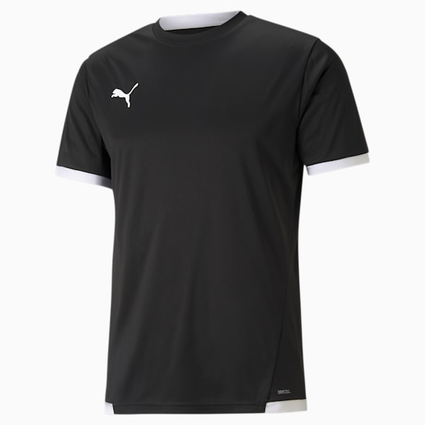 teamLIGA Men's Soccer Jersey, Puma Black-Puma White, extralarge