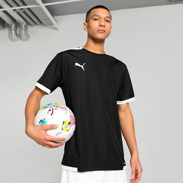 teamLIGA Men's Soccer Jersey, Puma Black-Puma White, extralarge