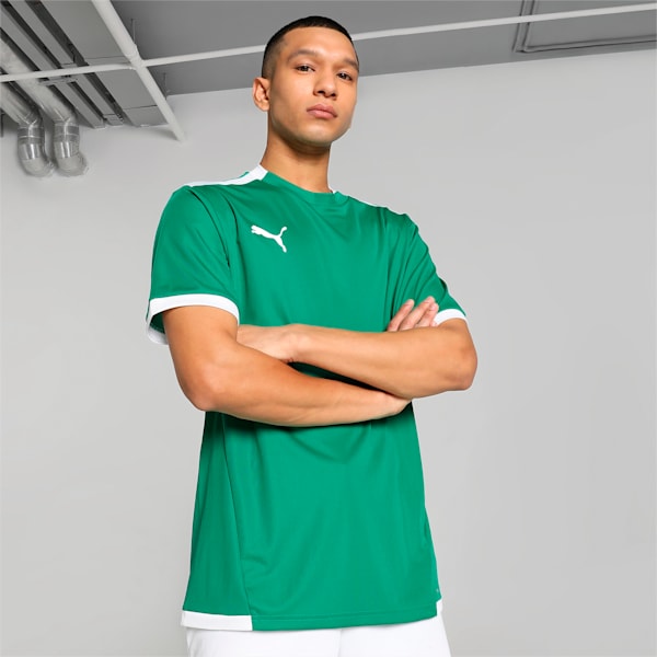 teamLIGA Men's Regular Fit Jersey, Pepper Green-Puma White, extralarge-IND