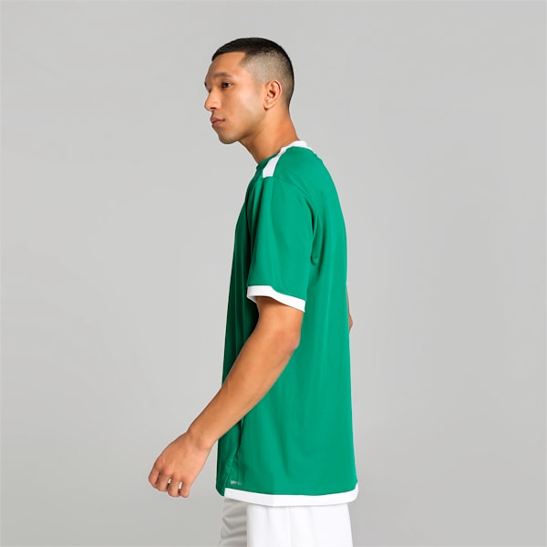 teamLIGA Men's Regular Fit Jersey, Pepper Green-Puma White, extralarge-IND