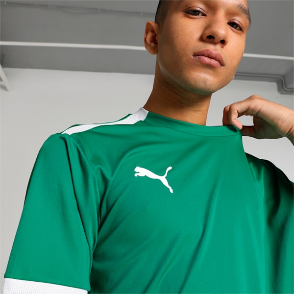 teamLIGA Men's Regular Fit Jersey, Pepper Green-Puma White, extralarge-IND