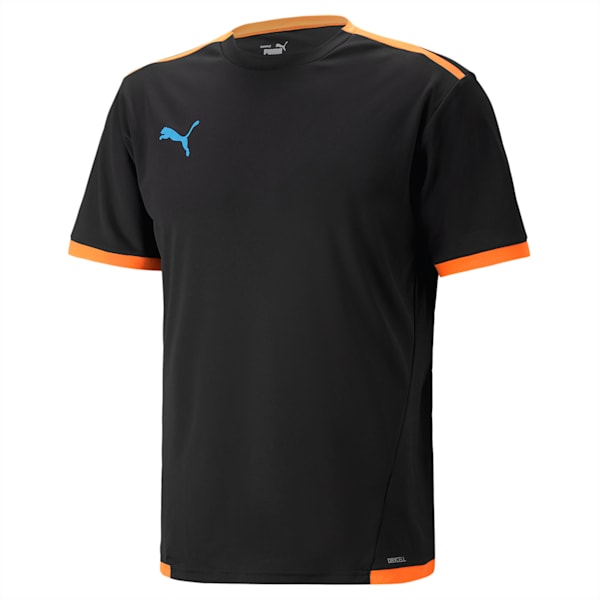 teamLIGA Men's Regular Fit Jersey, PUMA Black-Ultra Orange, extralarge-IND