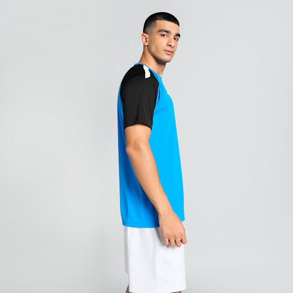 teamPACER Men's Football Jersey, Electric Blue Lemonade-Puma Black-Puma White, extralarge-IND