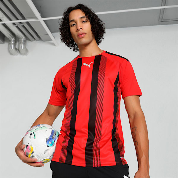 teamLIGA Striped Men's Football Jersey, Puma Red-Puma Black-Puma White, extralarge-IND