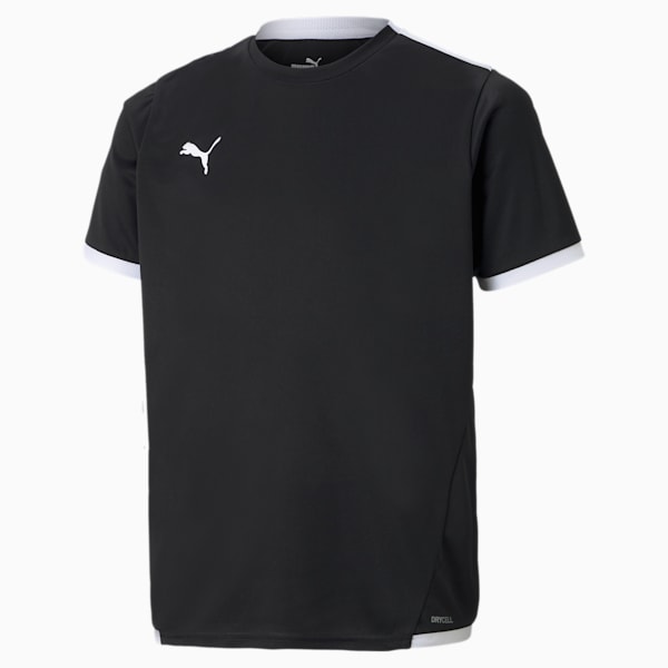 teamLIGA Youth Football Jersey, Puma Black-Puma White, extralarge-GBR