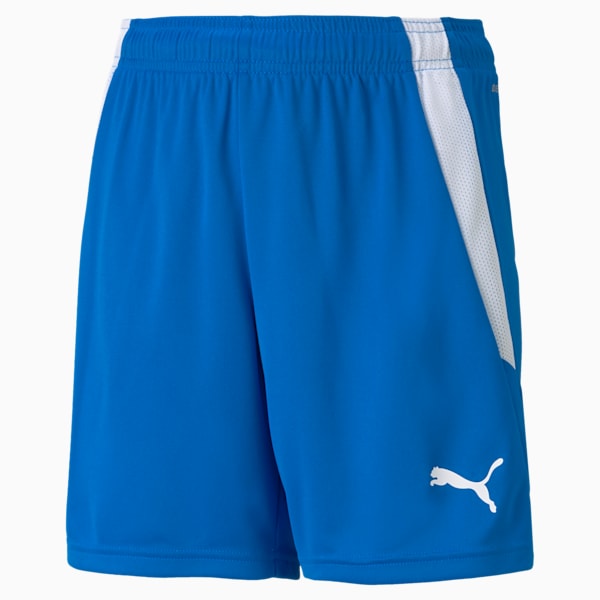 teamLIGA Youth Football Shorts, Electric Blue Lemonade-Puma White, extralarge-GBR