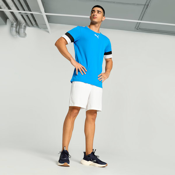 teamRISE Men's Football Jersey, Electric Blue Lemonade-Puma Black-Puma White, extralarge-IND
