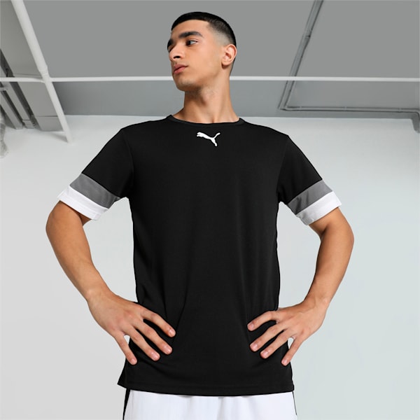teamRISE Men's Football Jersey, Puma Black-Smoked Pearl-Puma White, extralarge-IND