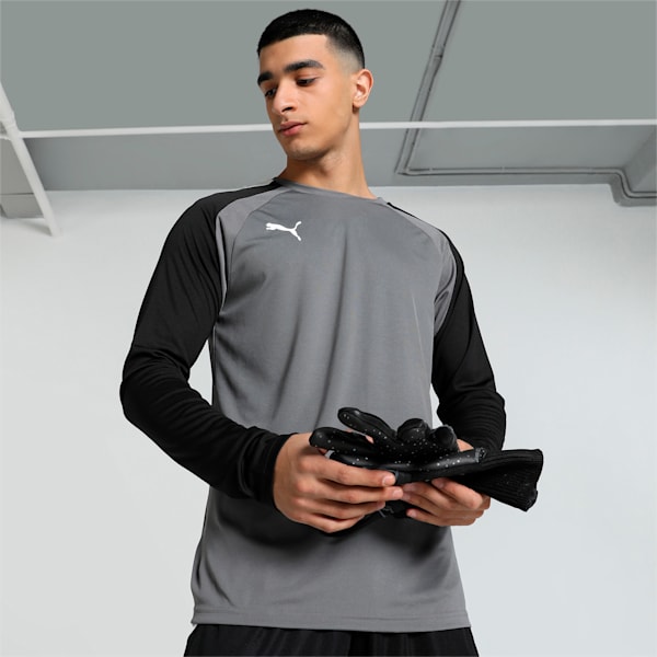teamPACER Long Sleeve Men's Goalkeeper Jersey, Smoked Pearl-Puma Black-Puma White, extralarge-IND