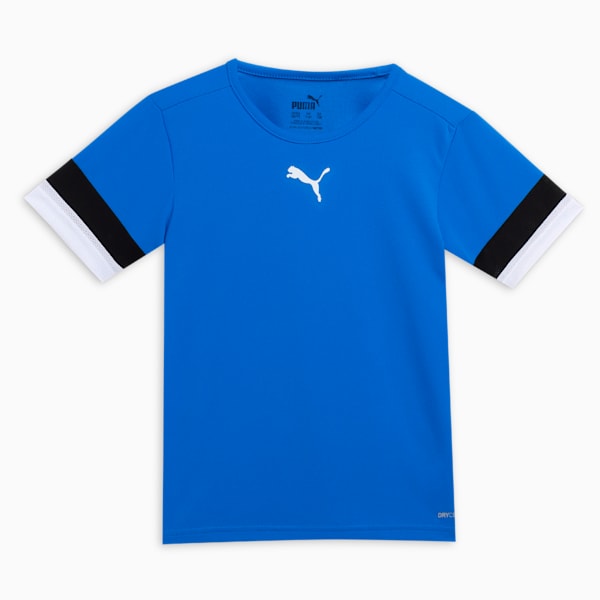 teamRISE Youth Football Jersey, Electric Blue Lemonade-Puma Black-Puma White, extralarge-IND