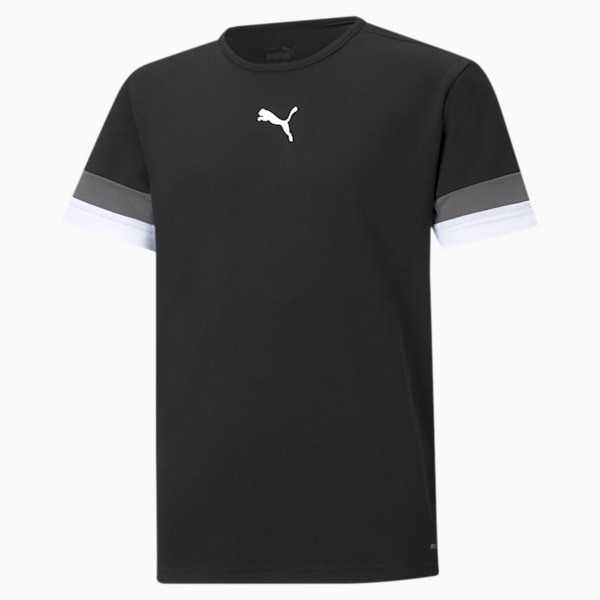 キッズ サッカー TEAMRISE ゲームシャツ JR 120-160cm, Puma Black-Smoked Pearl-Puma White