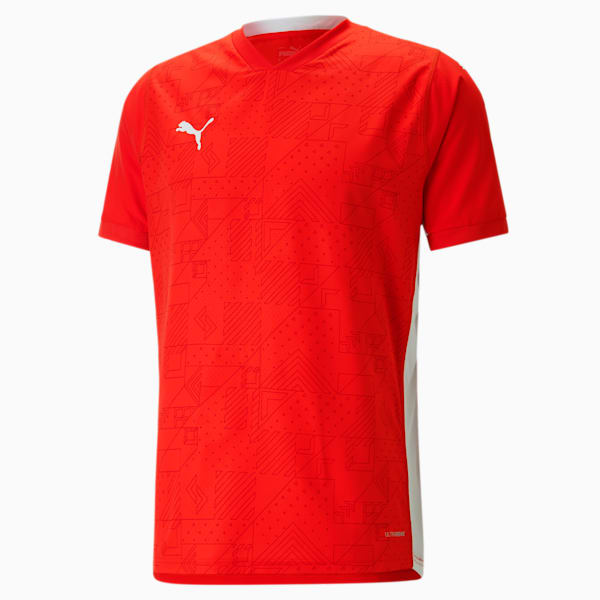 teamCUP Men's Slim Fit T-Shirt, PUMA Red, extralarge-IND