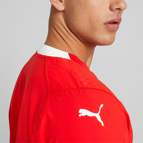 teamCUP Men's Slim Fit T-Shirt, PUMA Red, extralarge-IND