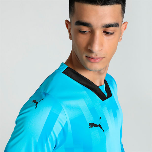 teamTarget Goalkeepers Men's Long Sleeve Football Jersey, Bright Aqua, extralarge-IND