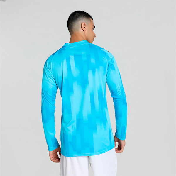 teamTarget Goalkeepers Men's Long Sleeve Football Jersey, Bright Aqua, extralarge-IND