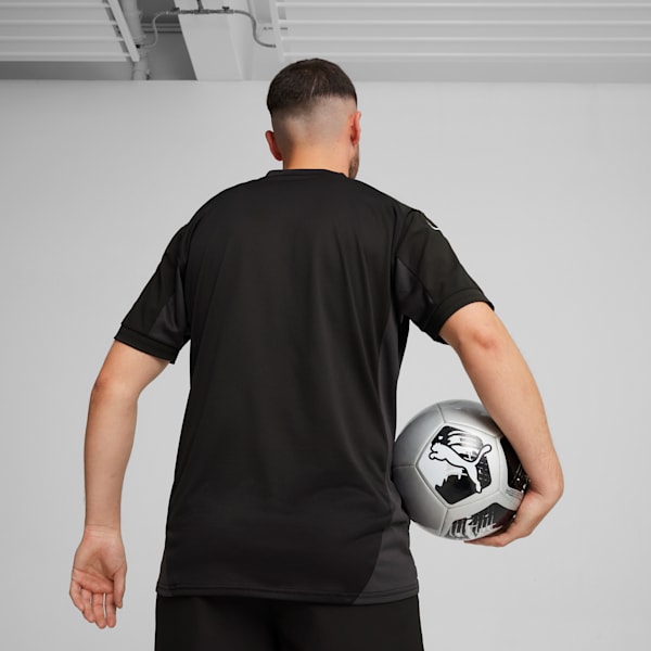teamFINAL Men's Soccer Jersey, PUMA Black-PUMA White-Flat Dark Gray, extralarge