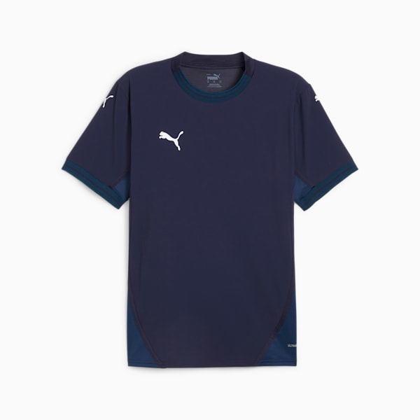 teamFINAL Men's Soccer Jersey, PUMA Navy-PUMA White-Persian Blue, extralarge