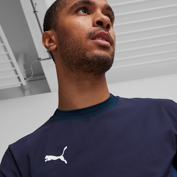 teamFINAL Men's Soccer Jersey, PUMA Navy-PUMA White-Persian Blue, extralarge