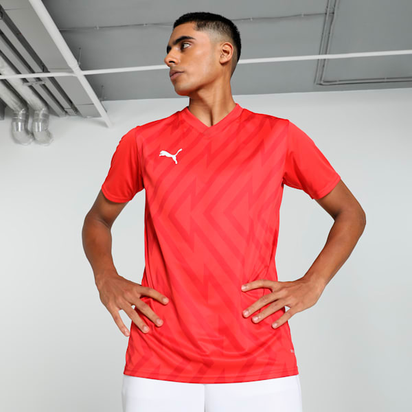 teamGLORY Men's Football Jersey, PUMA Red-PUMA White-Strong Red, extralarge-IND
