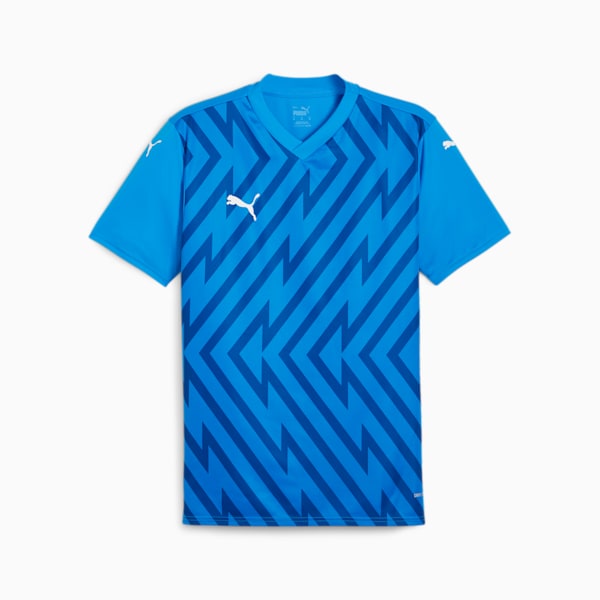 teamGLORY Men's Soccer Jersey, Electric Blue Lemonade-PUMA White-Blazing Blue, extralarge