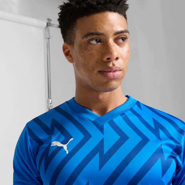 teamGLORY Men's Soccer Jersey, Electric Blue Lemonade-PUMA White-Blazing Blue, extralarge