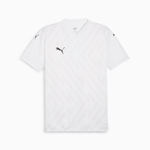 teamGLORY Men's Soccer Jersey, PUMA White-PUMA Black-Feather Gray, extralarge
