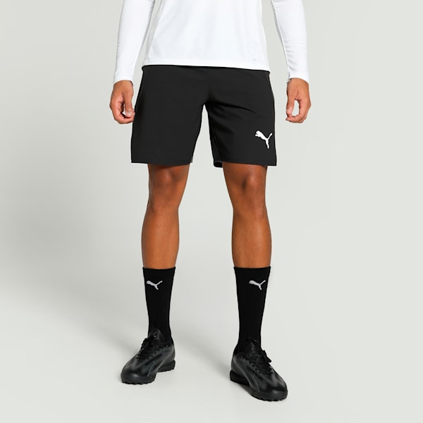 teamFINAL Men's Soccer Shorts, PUMA Black-PUMA White-Flat Dark Gray, extralarge