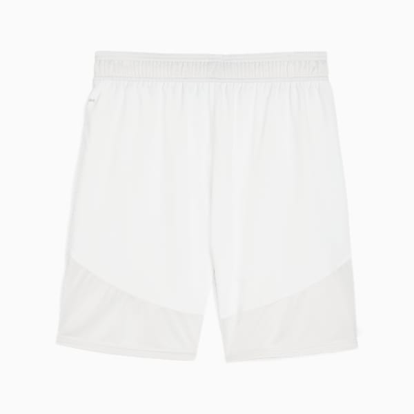 teamFINAL Men's Soccer Shorts, PUMA White-PUMA Black-Feather Gray, extralarge