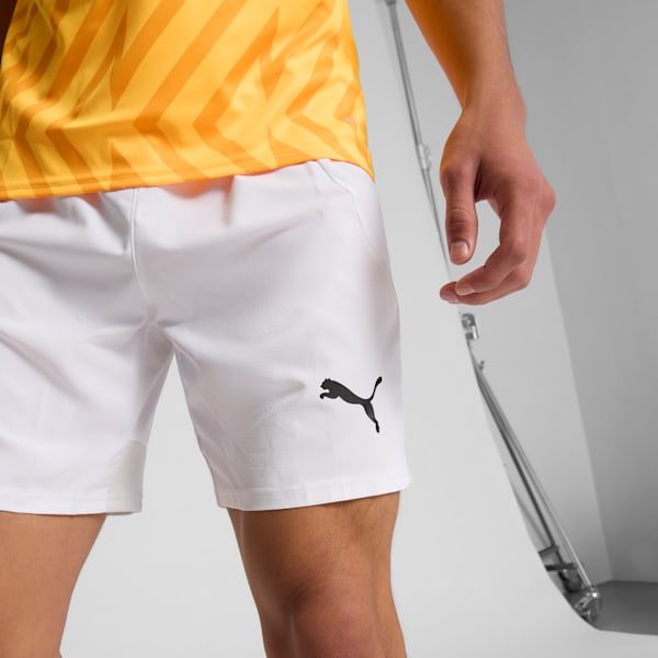 teamFINAL Men's Soccer Shorts, PUMA White-PUMA Black-Feather Gray, extralarge
