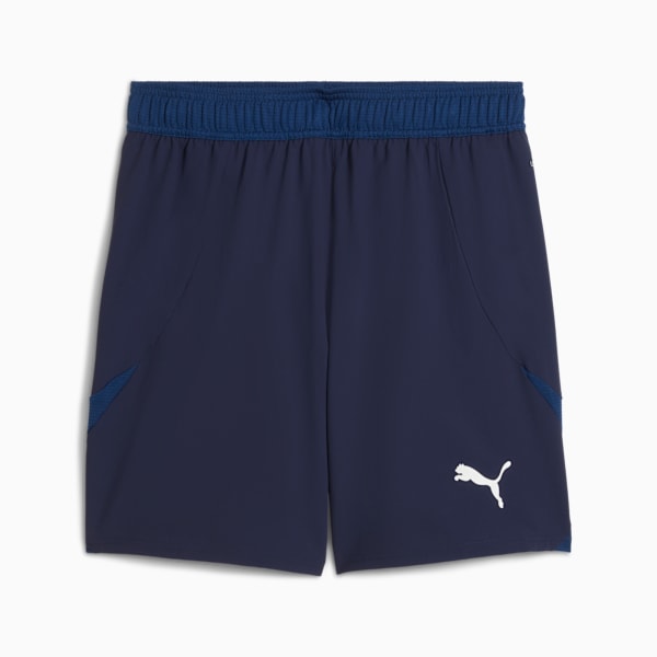 Short de soccer teamFINAL Homme, PUMA Navy-PUMA White-Persian Blue, extralarge